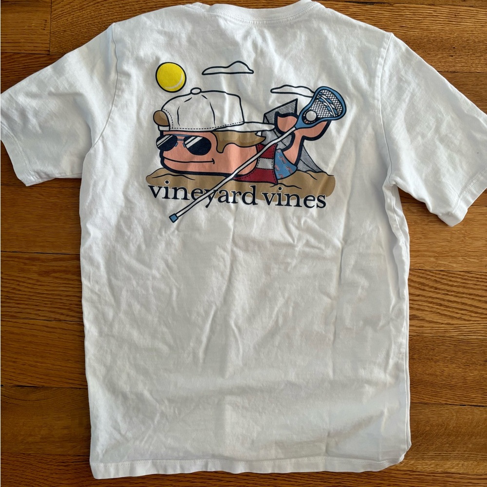 Boys Vineyard Vines Lacrosse Whale t-shirt